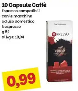 Prix Quality 10 Capsule Caffè Espresso offerta