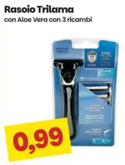 Prix Quality Rasoio Trilama con Aloe Vera con 3 ricambi offerta