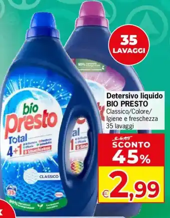 Detersivo liquido BIO PRESTO