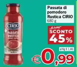 Despar Passata di pomodoro Rustica CIRIO offerta