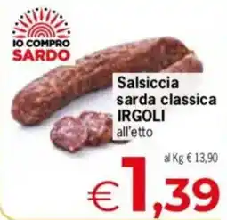 Despar Salsiccia sarda classica IRGOLI offerta
