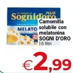 Despar Camomilla solubile con melatonina SOGNI D'ORO 16 filtri offerta