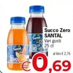 Despar Succo Zero SANTAL offerta