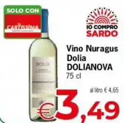 Despar Vino Nuragus Dolia DOLIANOVA offerta