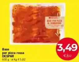 Despar Base per pizza rossa DESPAR offerta