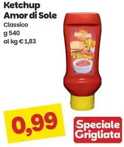 Prix Quality Ketchup Amor di Sole Classico offerta