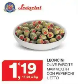 Sisa Leoncini olive farcite mammouth con peperoni offerta