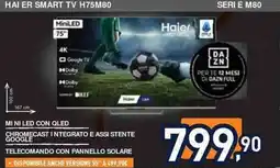 Unieuro HAIER SMART TV H75M80 SERI E M80 offerta