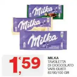 Sisa Milka tavoletta di cioccolato offerta