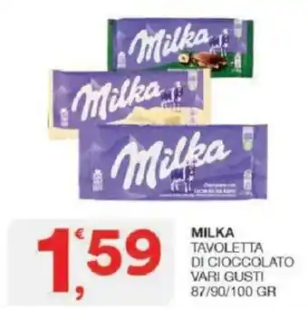 Sisa Milka tavoletta di cioccolato offerta