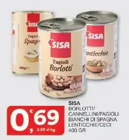 Sisa Sisa borlotti/ cannellini/fagioli bianchi di spagna lenticchie/ceci offerta