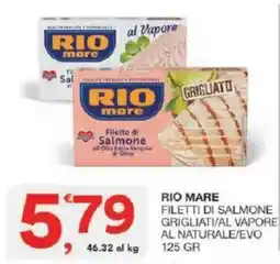 Sisa Rio mare filetti di salmone grigliati/al vapore al naturale/evo offerta