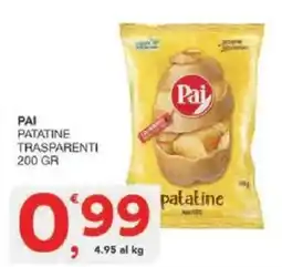 Sisa Ραι patatine trasparenti offerta