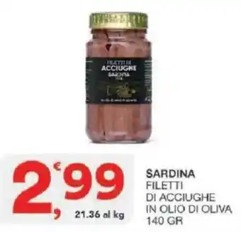 Sisa Sardina filetti di acciughe in olio di oliva offerta