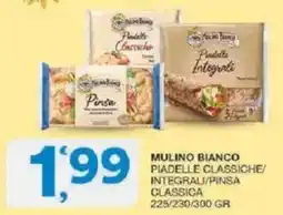 Sisa Mulino bianco piadelle classiche integrali/pinsa classica offerta