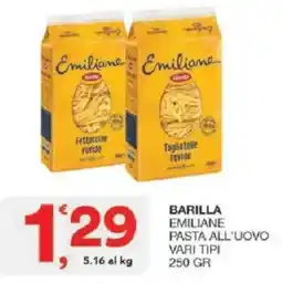 Sisa Barilla emiliane pasta all'uovo offerta