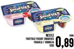 Al Discount Nestlè fruttolo yogurt smarties fragola/vaniglia offerta