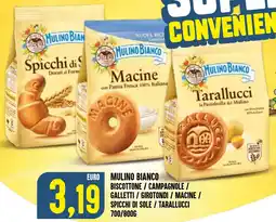 Al Discount Mulino bianco biscottone/campagnole / galletti / girotondi / macine / spicchi di sole / tarallucci offerta