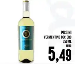 Al Discount Piccini vermentino doc oro offerta
