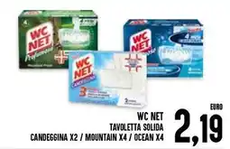 Al Discount Wc net tavoletta solida candeggina x2 / mountain x4 / ocean x4 offerta