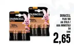 Al Discount Duracell plus 100 AA stilo / AAA ministilo x4 offerta