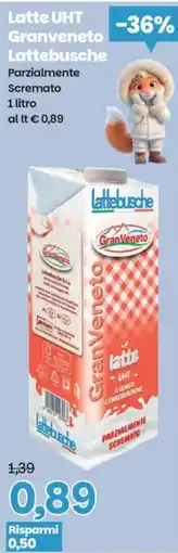 Prix Quality Latte UHT Granveneto Lattebusche offerta