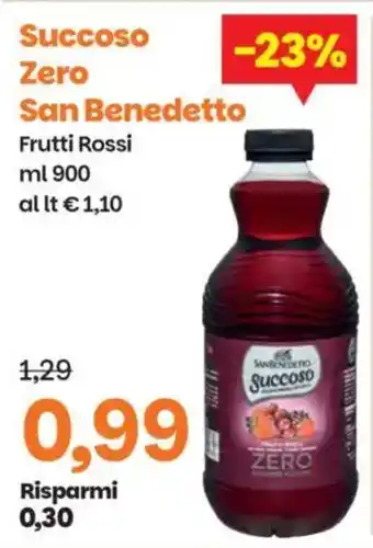 Prix Quality Succoso Zero San Benedetto Frutti Rossi offerta