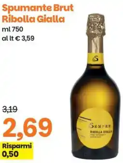 Prix Quality Spumante Brut Ribolla Gialla offerta