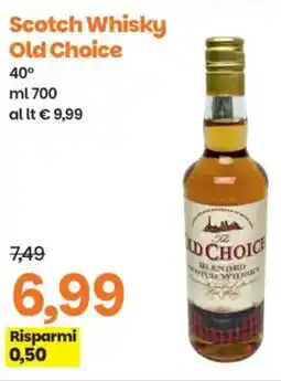 Prix Quality Scotch Whisky Old Choice 40° offerta