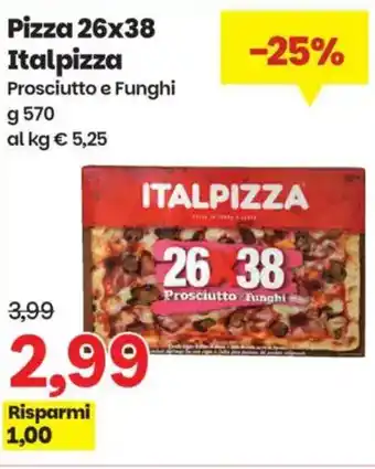 Pizza 26x38 Italpizza Prosciutto e Funghi