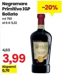 Prix Quality Negramaro Primitivo IGP Bollato offerta