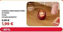 Max Factory Candela profumata fiore in vetro offerta