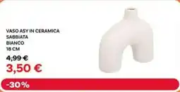 Max Factory Vaso asy in ceramica sabbiata bianco 18 cm offerta
