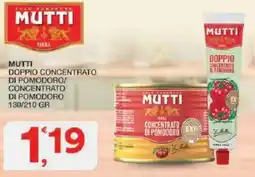 Sisa Mutti doppio concentrato di pomodoro/ concentrato di pomodoro offerta