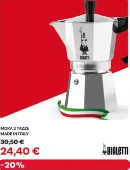 Max Factory Bialetti moka 3 tazze made in italy offerta