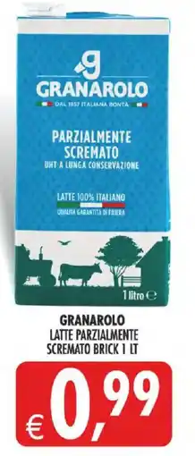 Deco Supermercati Granarolo latte parzialmente scremato brick offerta
