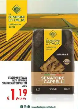 Deco Supermercati Stagioni d'italia pasta integrale senatore cappelli offerta