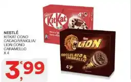 Sisa Nestlé kitkat cono cacao/vaniglia/ lion cono caramello offerta
