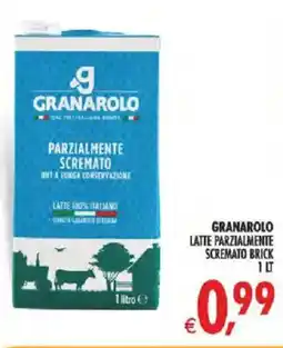 Deco Supermercati Granarolo latte parzialmente scremato brick offerta