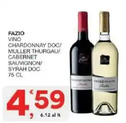 Sisa Fazio vino chardonnay doc/ muller thurgau/ cabernet sauvignon/ syrah doc offerta
