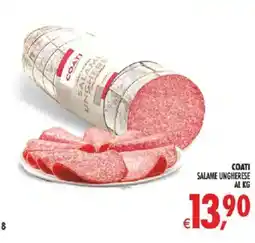 Deco Supermercati Coati salame ungherese al kg offerta