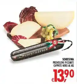 Deco Supermercati Soresina provolone piccante cappato nero al kg offerta