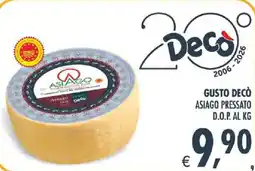 Deco Supermercati Gusto decò asiago pressato d.o.p. al kg offerta