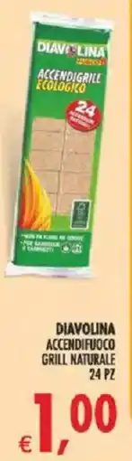 Deco Supermercati Diavolina accendifuoco grill naturale 24 pz offerta