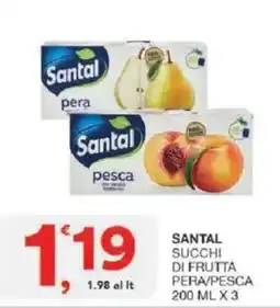 Sisa Santal succhi di frutta pera/pesca offerta