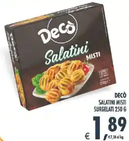 Deco Supermercati Decò salatini misti surgelati offerta