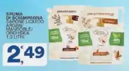 Sisa Spuma di sciampagna sapone liquido argan mandorle orchidea offerta