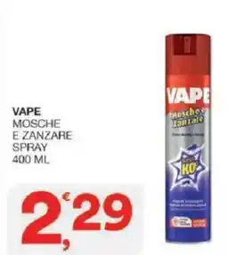 Sisa Vape mosche e zanzare spray offerta