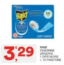 Sisa Raid piastrine zanzare 1 diffusore + 10 piastrine offerta
