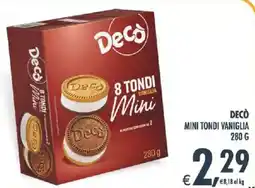 Deco Supermercati Decò mini tondi vaniglia offerta